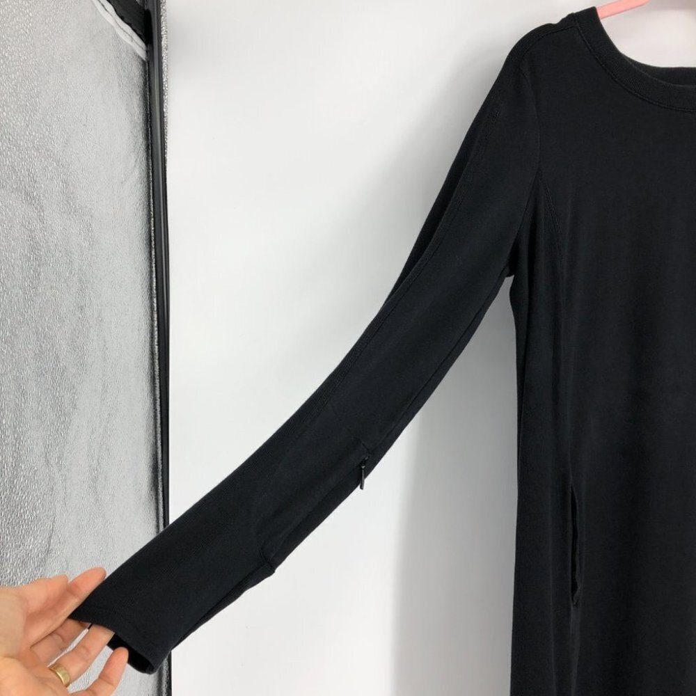 Athleta Black Long Sleeve Balance Sweatshirt Dress size S - Picture 7 of 16